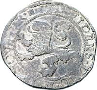 Dutch Republic coin 1 Ioindaalder (1581 - 1795) reverse reverse of 1 Ioindaalder (1581 - 1795) coin with KM# 29 from Dutch Republic. Inscription: CONFIDENS DNO . NON . MOVETVR .
