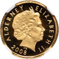 Alderney coin 1 Pound - Elizabeth II - Model T Ford (2008) obverse obverse of 1 Pound - Elizabeth II - Model T Ford (2008) coin with KM# 189 from Alderney. Inscription: ALDERNEY ELIZABETH II IRB 2008