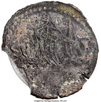 Bermuda coin 2 Pence - James I (1616) reverse reverse of 2 Pence - James I (1616) coin with KM# 1 from Bermuda. Inscription: S I