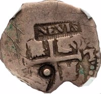 obverse of 9 Black Dogs (1801) coin with KM# 5.1 from Saint Kitts and Nevis. Inscription: NEVI 9