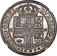 Denmark coin 1 Speciedaler - Frederik III (1667) reverse reverse of 1 Speciedaler - Frederik III (1667) coin with KM# 288 from Denmark. Inscription: G | K * 1667 * DVX·SL·HO·STO | DIT·CO·OL&DEL