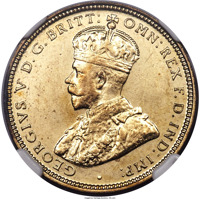 British West Africa coin 1 Shilling - George V (1936) obverse obverse of 1 Shilling - George V (1936) coin with KM# Pn6 from British West Africa. Inscription: GEORGEIVS V D. G. BRITT: OMN: REX F. D. IND: IMP: