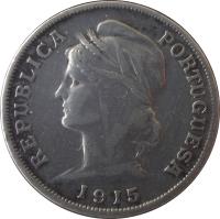 obverse of 10 Centavos (1915) coin with KM# 563 from Portugal. Inscription: REPUBLICA PORTUGUESA 1915