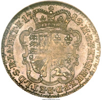 reverse of 1 Guinea - George III (1782) coin with KM# PnA59 from United Kingdom.