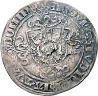 Spanish Netherlands coin 1 Snaphaanschelling - Charles II (1492 - 1538) reverse reverse of 1 Snaphaanschelling - Charles II (1492 - 1538) coin from Spanish Netherlands. Inscription: EQVITA - IVDIC - IA. TVA - DOMIN