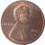 obverse of 1 Cent - Lincoln Memorial Cent (1983 - 2008) coin with KM# 201b from United States. Inscription: IN GOD WE TRUST LIBERTY 1993 D VDB