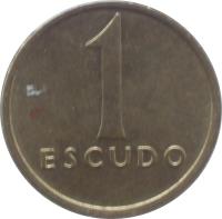 Portugal coin 1 Escudo (1981 - 1986) reverse reverse of 1 Escudo (1981 - 1986) coin with KM# 614 from Portugal. Inscription: 1 ESCUDO