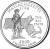 reverse of 1/4 Dollar - Massachusetts - Washington Quarter (2000) coin with KM# 305 from United States. Inscription: MASSACHUSETTS 1788 THE BAY STATE 2000 E PLURIBUS UNUM TDR