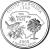 reverse of 1/4 Dollar - South Carolina - Washington Quarter (2000) coin with KM# 307 from United States. Inscription: SOUTH CAROLINA 1788 THE PALMETTO STATE 2000 E PLURIBUS UNUM TDR