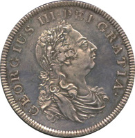 United Kingdom coin 1 Dollar - George III (1804) obverse obverse of 1 Dollar - George III (1804) coin with KM# Pn66 from United Kingdom. Inscription: GEORGIUS III DEI GRATIA.