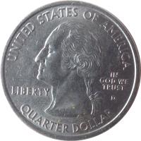 United States coin 1/4 Dollar - Virginia - Washington Quarter (2000) obverse obverse of 1/4 Dollar - Virginia - Washington Quarter (2000) coin with KM# 309 from United States. Inscription: UNITED STATES OF AMERICA LIBERTY D IN GOD WE TRUST QUARTER DOLLAR