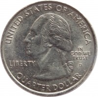 United States coin 1/4 Dollar - New York - Washington Quarter (2001) obverse obverse of 1/4 Dollar - New York - Washington Quarter (2001) coin with KM# 318 from United States. Inscription: UNITED STATES OF AMERICA LIBERTY D IN GOD WE TRUST QUARTER DOLLAR