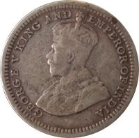 obverse of 5 Cents - George V (1926 - 1935) coin with KM# 36 from Straits Settlements. Inscription: GEORGE V KING AND EMPEROR OF INDIA