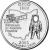 reverse of 1/4 Dollar - Ohio - Washington Quarter (2002) coin with KM# 332 from United States. Inscription: OHIO 1803 BIRTHPLACE OF AVIATION PIONEERS 2002 E PLURIBUS UNUM