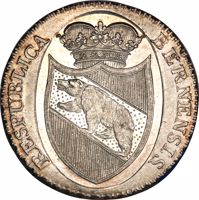 Swiss cantons coin 1 Thaler (1798) obverse obverse of 1 Thaler (1798) coin with KM# 164 from Swiss cantons. Inscription: RESPUBLICA BERNENSIS