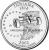 reverse of 1/4 Dollar - Indiana - Washington Quarter (2002) coin with KM# 334 from United States. Inscription: INDIANA 1816 CROSSROADS OF AMERICA 2002 E PLURIBUS UNUM