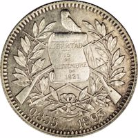 obverse of 1 Real (1893) coin with KM# Pn13 from Guatemala.
