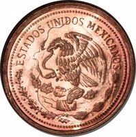 obverse of 1 Peso (1985) coin with KM# Pn233 from Mexico. Inscription: ESTADOS UNIDOS MEXICANOS