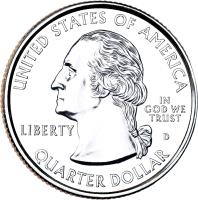 United States coin 1/4 Dollar - Colorado - Washington Quarter (2006) obverse obverse of 1/4 Dollar - Colorado - Washington Quarter (2006) coin with KM# 384 from United States. Inscription: UNITED STATES OF AMERICA LIBERTY D IN GOD WE TRUST QUARTER DOLLAR