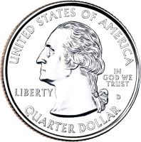United States coin 1/4 Dollar - Idaho - Washington Quarter (2007) obverse obverse of 1/4 Dollar - Idaho - Washington Quarter (2007) coin with KM# 398 from United States. Inscription: UNITED STATES OF AMERICA LIBERTY D IN GOD WE TRUST QUARTER DOLLAR