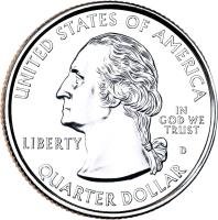 United States coin 1/4 Dollar - Arizona - Washington Quarter (2008) obverse obverse of 1/4 Dollar - Arizona - Washington Quarter (2008) coin with KM# 423 from United States. Inscription: UNITED STATES OF AMERICA LIBERTY D IN GOD WE TRUST QUARTER DOLLAR