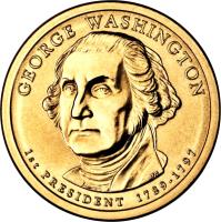 United States coin 1 Dollar - George Washington (2007) obverse obverse of 1 Dollar - George Washington (2007) coin with KM# 401 from United States. Inscription: GEORGE WASHINGTON 1st PRESIDENT 1789-1797