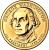 obverse of 1 Dollar - George Washington (2007) coin with KM# 401 from United States. Inscription: GEORGE WASHINGTON 1st PRESIDENT 1789-1797