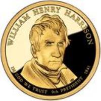obverse of 1 Dollar - William Henry Harrison (2009) coin with KM# 450 from United States. Inscription: WILLIAM HENRY HARRISON IN GOD WE TRUST 9TH PRESIDENT 1841
