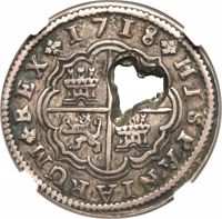 obverse of 2 Bits (1764) coin with KM# 8 from France.