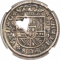 reverse of 2 Bits (1764) coin with KM# 8 from France.