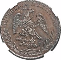 Mexico coin 8 Reales (1829) obverse obverse of 8 Reales (1829) coin with KM# Pn20 from Mexico. Inscription: REPUBLICA MEXICANA