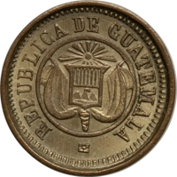 Guatemala coin 1 Peso (1881) obverse obverse of 1 Peso (1881) coin with KM# Pn8 from Guatemala. Inscription: REPUBLICA DE GUATEMALA