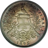 Guatemala coin 4 Reales (1895) obverse obverse of 4 Reales (1895) coin with KM# Pn30 from Guatemala. Inscription: REPUBLICA DE GUATEMALA LIBERTAD 15 DE SETIEMBRE DE 1821 1895