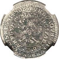 German States coin 8 Mark (1752 - 1753) obverse obverse of 8 Mark (1752 - 1753) coin with KM# 42 from German States. Inscription: VRBS•AQVENSIS•VRBS•REGALIS•REGNI•SEDES PRINCIPALIS•PRIMA•REGVM•CVRIA* 8