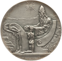 obverse of 10 Krónur - Christian X - 1000 years of Althing (1930) coin from Iceland. Inscription: E. J.