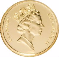 obverse of 10 Dollars - Elizabeth II (1991) coin with KM# 70 from Bermuda. Inscription: BERMUDA ELIZABETH II