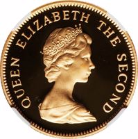Tuvalu coin 50 Dollars - Elizabeth II (1976) obverse obverse of 50 Dollars - Elizabeth II (1976) coin with KM# 9 from Tuvalu. Inscription: QUEEN ELIZABETH THE SECOND
