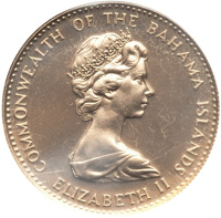 Bahamas coin 50 Dollars - Elizabeth II (1972) obverse obverse of 50 Dollars - Elizabeth II (1972) coin with KM# 36 from Bahamas. Inscription: COMMONWEALTH OF THE BAHAMA ISLANDS ELIZABETH II