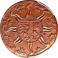 Swiss cantons coin 12 Sols (1590) obverse obverse of 12 Sols (1590) coin from Swiss cantons.