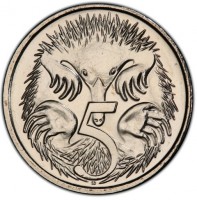 Australia coin 5 Cents - Elizabeth II - 6'th Portrait (2019 - 2021) reverse reverse of 5 Cents - Elizabeth II - 6'th Portrait (2019 - 2021) coin from Australia. Inscription: 5