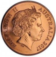 Australia coin 25 Cents - Elizabeth II - Legends of the Anzacs: Medal for Gallantry - 4'th Portrait (2017) obverse obverse of 25 Cents - Elizabeth II - Legends of the Anzacs: Medal for Gallantry - 4'th Portrait (2017) coin from Australia. Inscription: ELIZABETH II AUSTRALIA 2017 IRB