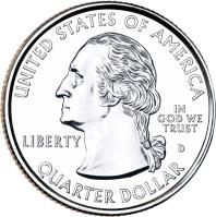 United States coin 1/4 Dollar - Glacier National Park, Montana - Washington Quarter (2011) obverse obverse of 1/4 Dollar - Glacier National Park, Montana - Washington Quarter (2011) coin with KM# 495 from United States. Inscription: UNITED STATE OF AMERICA IN GOD WE TRUST LIBERTY QUARTER DOLLAR D