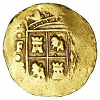 Colombia coin 4 Escudos - Felipe V (1740 - 1746) obverse obverse of 4 Escudos - Felipe V (1740 - 1746) coin with KM# 23 from Colombia.