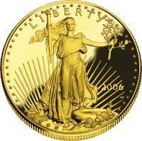 obverse of 50 Dollars - American Gold Eagle - Bullion (1986 - 2016) coin with KM# 219 from United States. Inscription: LIBERTY 2006 W ASG