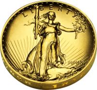 obverse of 20 Dollars - Saint-Gaudens - Double Eagle - Bullion (2009) coin with KM# 464 from United States. Inscription: LIBERTY M · M · I · X