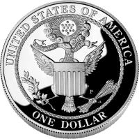 United States coin 1 Dollar - American Bald Eagle (2008) reverse reverse of 1 Dollar - American Bald Eagle (2008) coin with KM# 439 from United States. Inscription: UNITED STATES OF AMERICA E PLURIBUS UNUM P JL ONE DOLLAR