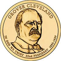 obverse of 1 Dollar - Grover Cleveland, first term (2012) coin with KM# 525 from United States.