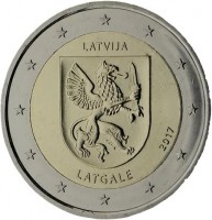 KM# 191 LATVIJA2017LATGALE.