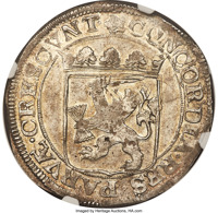Dutch Republic coin 1 Ducat (1659 - 1669) reverse reverse of 1 Ducat (1659 - 1669) coin with KM# 60 from Dutch Republic. Inscription: CONCORDIA. RES. PARVAE. CRESCVNT.