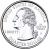 obverse of 1/4 Dollar - Acadia National Park, Maine - Washington Quarter (2012) coin with KM# 521 from United States. Inscription: UNITED STATES OF AMERICA LIBERTY IN GOD WE TRUST QUARTER DOLLAR